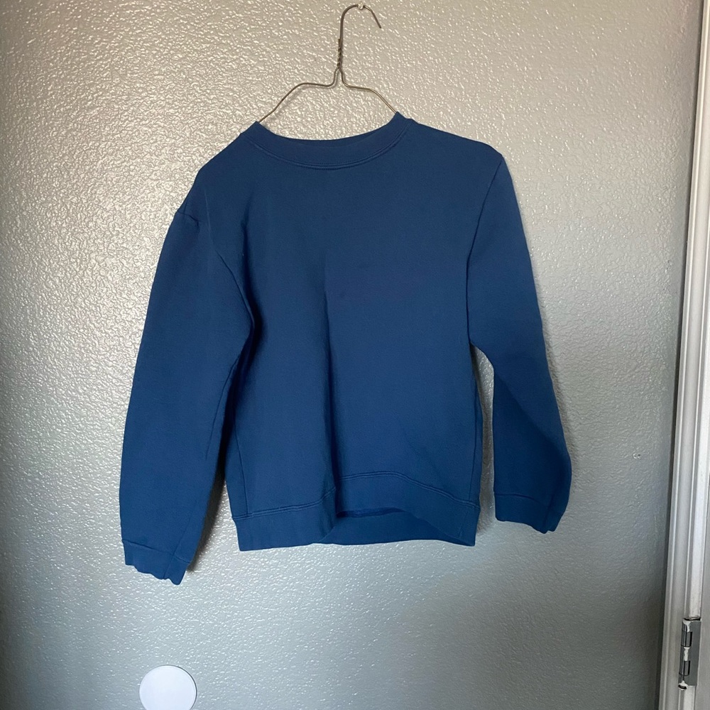 Blue crew neck